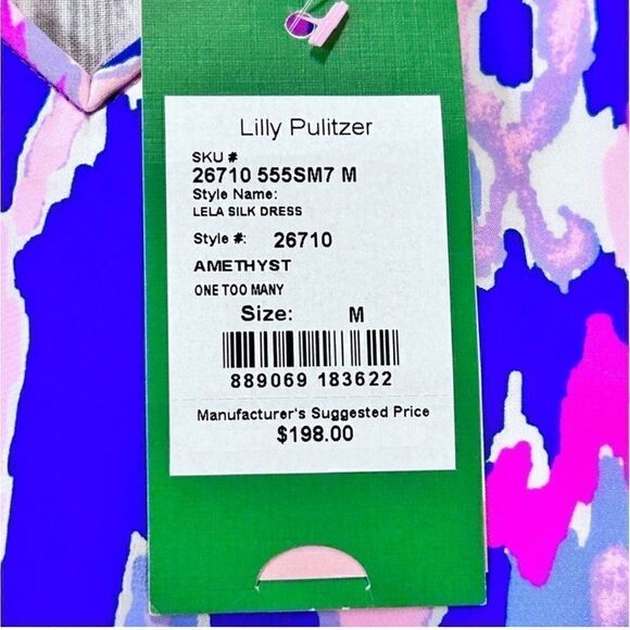 Lilly Pulitzer Lela Silk Dress One Too Many - Picture 12 of 12